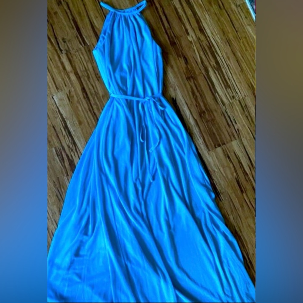 NWT! Still in plastic, David's Bridal, Dusty Blue, Size 0 (can fit 0-4)